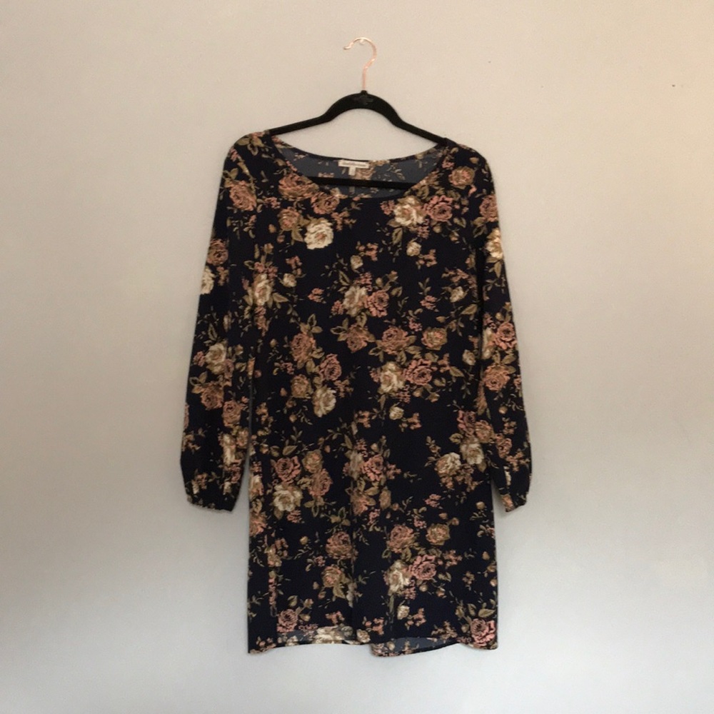 Navy Floral Dress